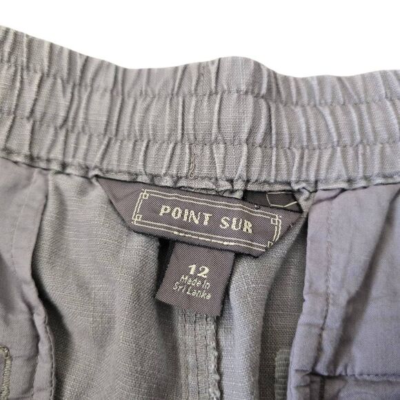J.Crew Point Sur Seaside Joggers Pants Women's 12 Gray‎ Linen Drawstring Casual - Picture 6 of 8